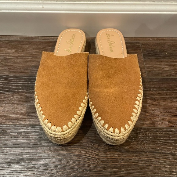 Sam Edelman Austin Suede Slip On Espadrille Mules Bohemian Western in Brown 7.5M - Picture 3 of 12